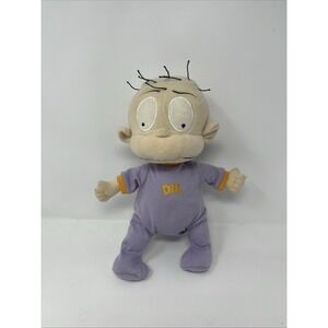 Vintage Nickelodeon Rugrats Baby Dil Pickle Plush Doll 1998 Viacom Purple PJ 12"